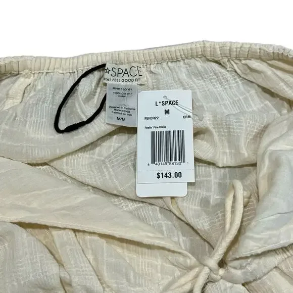NWT! L*Space Feelin' Fine Dress in Cream - Size Medium - Picture 9 of 9